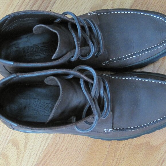 Ferragamo Men\'s Brown Leather Chukka Boots Men\'s Size 8D main image 14